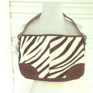 Coach zebra calf hair shoulder bag NWT! never used